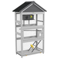 Load image into Gallery viewer, Wooden Bird Cage Budgie cage, Bird Aviary Outdoor Birdhouse for Finches, Parakeets - Grey
