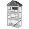 Load image into Gallery viewer, Wooden Bird Cage Budgie cage, Bird Aviary Outdoor Birdhouse for Finches, Parakeets - Grey
