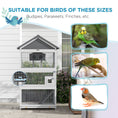 Load image into Gallery viewer, Wooden Bird Cage Budgie cage, Bird Aviary Outdoor Birdhouse for Finches, Parakeets - Grey

