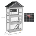 Load image into Gallery viewer, Wooden Bird Cage Budgie cage, Bird Aviary Outdoor Birdhouse for Finches, Parakeets - Grey

