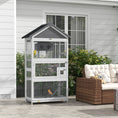 Load image into Gallery viewer, Wooden Bird Cage Budgie cage, Bird Aviary Outdoor Birdhouse for Finches, Parakeets - Grey
