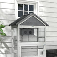 Load image into Gallery viewer, Wooden Bird Cage Budgie cage, Bird Aviary Outdoor Birdhouse for Finches, Parakeets - Grey
