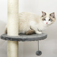 Load image into Gallery viewer, 4-Tier Floor to Ceiling Cat Tree, Tall Cat Tower with Scratching Post, Plush Padding, Toy Ball, Cat Condo for Indoor Cats, Light Grey
