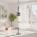 Load image into Gallery viewer, 4-Tier Floor to Ceiling Cat Tree, Tall Cat Tower with Scratching Post, Plush Padding, Toy Ball, Cat Condo for Indoor Cats, Light Grey

