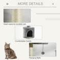 Load image into Gallery viewer, 4-Tier Floor to Ceiling Cat Tree, Tall Cat Tower with Scratching Post, Plush Padding, Toy Ball, Cat Condo for Indoor Cats, Light Grey
