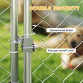 Load image into Gallery viewer, Outdoor Dog Kennel with Roof, Heavy Duty Dog Run Outdoor Fence Cage with Adjustable & Rotating Bowls, Waterproof UV-Resistant Cover, Secure Lock, 13.1' x 7.5' x 5.2'
