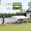 Load image into Gallery viewer, Outdoor Dog Kennel with Roof, Heavy Duty Dog Run Outdoor Fence Cage with Adjustable & Rotating Bowls, Waterproof UV-Resistant Cover, Secure Lock, 13.1' x 7.5' x 5.2'
