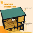 Load image into Gallery viewer, Outdoor Cat House Feral Cat Shelter Wooden Cat House with Suspension Bridge, Condos, Escape Doors, Jumping Platform, Water-Resistant Roof, for 1-2 Cats - Yellow
