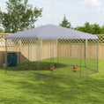Load image into Gallery viewer, Large Chicken Coop Metal Chicken Run for Chickens with Waterproof and Anti-UV Cover, Polygon Shaped Walk in Fence Cage Hen House for Outdoor and Yard Farm Use, 1" Dia, 17.1' x 15.7' x 9'
