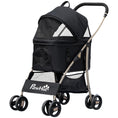 Load image into Gallery viewer, Dog Pram Dog Stroller 3 in 1 Pet Pushchair Detachable Design with Universal Wheels, Brake for Small Miniature Dogs - Black
