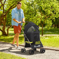 Load image into Gallery viewer, Dog Pram Dog Stroller 3 in 1 Pet Pushchair Detachable Design with Universal Wheels, Brake for Small Miniature Dogs - Black

