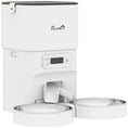 Load image into Gallery viewer, Automatic Cat Feeder with 2 Stainless Steel Bowls, 4L Pet Food Dispenser with Portion Control for 1–6 Meals Daily, Anti-Clogging Design, Dual Power Supply
