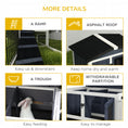 Load image into Gallery viewer, PawHut Rabbit Hutch Outdoor, 59" Wooden Bunny Cage with Openable Top, Run, Asphalt Roof, No-Leak Tray, Ramp, for Rabbits, Guinea Pig, Dark Gray
