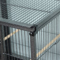 Load image into Gallery viewer, Divided Breeder Bird Cage with Rolling Stand Removable Metal Tray, Storage Shelf, Wood Perch, and Food Container
