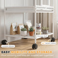 Load image into Gallery viewer, Detachable Bird Cage on Wheels, for Finches, Parakeets, Budgies, Budgie Cage, Parrot Aviary with Accessories, Storage Shelf - White
