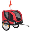 Load image into Gallery viewer, Steel Dog Bike Trailer Pet Cart Carrier for Bicycle Kit Water Resistant with Hitch Coupler Travel Black and Red
