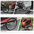 Load image into Gallery viewer, Steel Dog Bike Trailer Pet Cart Carrier for Bicycle Kit Water Resistant with Hitch Coupler Travel Black and Red
