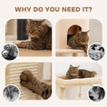 Load image into Gallery viewer, Cat Tree for Indoor Kittens, 132cm Cat Tower with Scratching Posts and Pad, Bed, House, Jumping Platform, Grooming Brush, Toy Balls, Anti-Tip Kit, Cat Climbing Frame, Beige
