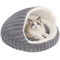 Load image into Gallery viewer, Cat Bed for Indoor Kittens, Cat Cave House with Non-Slip Bottom and Washable Cushion, Soft Pet Bed for Indoor Warmth & Comfort, 50 x 50 x 32 cm, Grey
