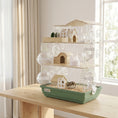 Charger l'image dans la visionneuse de la galerie, Large Hamster Cage, 3 Tiers Acrylic Hamster Habitat with Water Bottles, Dishes, Running Wheel and External Bathrooms for Pet Mice, Dwarf Hamster, 13.4" L x 9.8" W x 20.5" H

