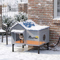 Load image into Gallery viewer, Heated Cat House Weatherproof with Heated Pad for Feral & Stray Cats, Outdoor Cat Shelter with Escape Door, 5 cm Elevated Base, Rainproof Roof

