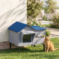 Load image into Gallery viewer, Heated Cat House Weatherproof with Heated Pad for Feral & Stray Cats, Outdoor Cat Shelter with Escape Door, 5 cm Elevated Base, Rainproof Roof
