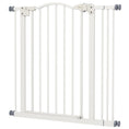 Load image into Gallery viewer, Pressure Fit Dog Stair Gate No Drilling Safety Gate Auto Close for Doorways, Hallways, 74-87cm Adjustable, 78cm Tall, White
