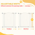 Load image into Gallery viewer, Pressure Fit Dog Stair Gate No Drilling Safety Gate Auto Close for Doorways, Hallways, 74-87cm Adjustable, 78cm Tall, White

