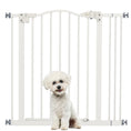 Load image into Gallery viewer, Pressure Fit Dog Stair Gate No Drilling Safety Gate Auto Close for Doorways, Hallways, 74-87cm Adjustable, 78cm Tall, White
