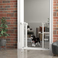 Load image into Gallery viewer, Pressure Fit Dog Stair Gate No Drilling Safety Gate Auto Close for Doorways, Hallways, 74-87cm Adjustable, 78cm Tall, White
