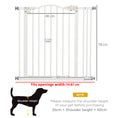 Load image into Gallery viewer, Pressure Fit Dog Stair Gate No Drilling Safety Gate Auto Close for Doorways, Hallways, 74-87cm Adjustable, 78cm Tall, White

