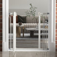 Load image into Gallery viewer, Pressure Fit Dog Stair Gate No Drilling Safety Gate Auto Close for Doorways, Hallways, 74-87cm Adjustable, 78cm Tall, White
