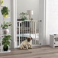 Load image into Gallery viewer, Pressure Fit Dog Stair Gate No Drilling Safety Gate Auto Close for Doorways, Hallways, 74-87cm Adjustable, 78cm Tall, White
