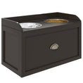 Load image into Gallery viewer, Elevated Dog Bowls for Large Dogs, Raised Pet Feeding Station with 2 Stainless Steel Bowls, Hidden Storage Drawer, Wood Stand for Cats, Coffee
