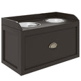 Load image into Gallery viewer, Elevated Dog Bowls for Large Dogs, Raised Pet Feeding Station with 2 Stainless Steel Bowls, Hidden Storage Drawer, Wood Stand for Cats, Coffee
