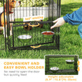 Load image into Gallery viewer, Outdoor Dog Kennel, Dog Run Outdoor with Rotating and Adjustable Height Bowls, Waterproof UV-Resistant Cover, Secure Lock, 11.3' x 4.7' x 5.1'
