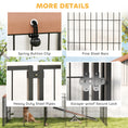 Load image into Gallery viewer, Outdoor Dog Kennel, Dog Run Outdoor with Rotating and Adjustable Height Bowls, Waterproof UV-Resistant Cover, Secure Lock, 11.3' x 4.7' x 5.1'
