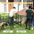 Load image into Gallery viewer, Outdoor Dog Kennel, Dog Run Outdoor with Rotating and Adjustable Height Bowls, Waterproof UV-Resistant Cover, Secure Lock, 11.3' x 4.7' x 5.1'
