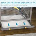 Load image into Gallery viewer, 65" Wooden Bird Cage Outdoor Aviary House for Parrot, Parakeet, with Pull Out Tray and 2 Doors, Grey
