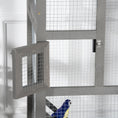Load image into Gallery viewer, 65" Wooden Bird Cage Outdoor Aviary House for Parrot, Parakeet, with Pull Out Tray and 2 Doors, Grey
