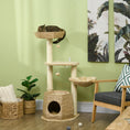 Load image into Gallery viewer, Cat Tree Tower for Indoor Cats, Climbing Activity Centre, Kitten Furniture with Cattail Fluff Bed House, Sisal Scratching Post, Hanging Ball, 50 x 50 x 119cm, Natural Tone
