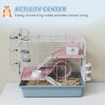 Load image into Gallery viewer, Hamster Cage, 3-Tier Gerbil Cage with Exercise Wheel, Food Bowl, Water Bottle, House, Tunnels, Ramps, Small Animal Habitat for Dwarf Hamster, Blue
