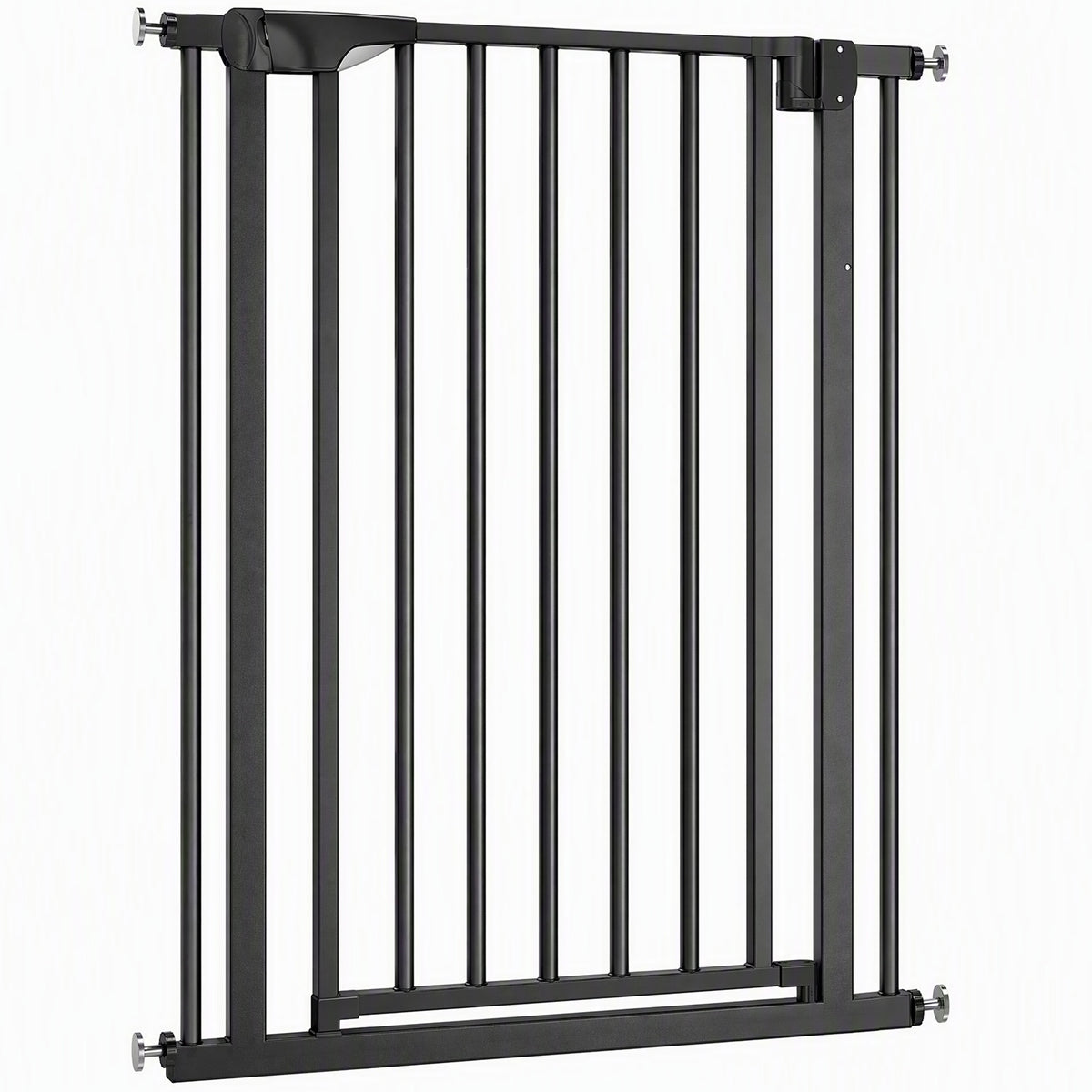 30"-32" Baby Gate, 36"H Pet Gate with Auto-Close, Two-Way Open, Pressure Mounted for Stairs, Doorways and Hallways, Black