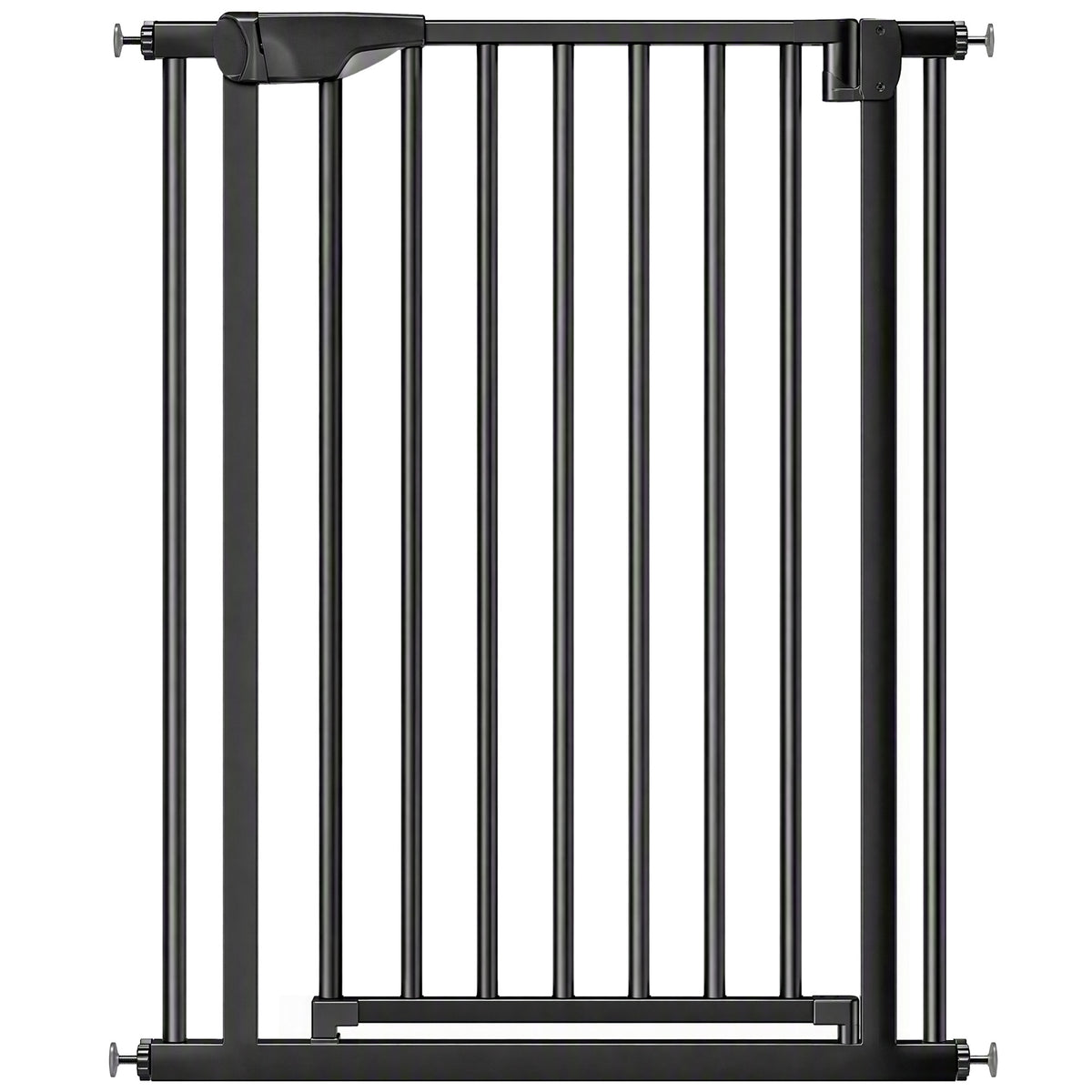 30"-32" Baby Gate, 36"H Pet Gate with Auto-Close, Two-Way Open, Pressure Mounted for Stairs, Doorways and Hallways, Black