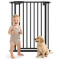 Load image into Gallery viewer, 30"-32" Baby Gate, 36"H Pet Gate with Auto-Close, Two-Way Open, Pressure Mounted for Stairs, Doorways and Hallways, Black
