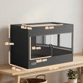 Load image into Gallery viewer, Reptile Terrarium, High-Strength Reptile Vivarium with Sliding Glass Doors, Secure Lock and Top Ventilation, Tarantula Enclosure for Bearded Dragon, Snake and Gecko, 60 x 45 x 45 cm, Black
