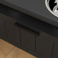 Load image into Gallery viewer, Raised Dog Bowl, Elevated Pet Bowls with Slow Feeder, Two Stainless Steel Bowls, Drawer, for Large & Extra Large Dogs, Black
