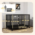 Load image into Gallery viewer, Heavy Duty Steel Dog Crate Kennel Pet Cage with Wheels for Portability and a Door for Convenient Access Anti-Pinching Floor, 49.2"L x 29.5"W x 34.6"H, Black
