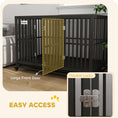 Load image into Gallery viewer, Heavy Duty Steel Dog Crate Kennel Pet Cage with Wheels for Portability and a Door for Convenient Access Anti-Pinching Floor, 49.2"L x 29.5"W x 34.6"H, Black

