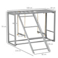 Load image into Gallery viewer, Chicken Activity Play with Swing Set, Wooden Chicken Coop Accessory with Multiple Chicken Perches & Hen Ladder for 3-4 Chickens, Grey
